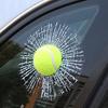 Creative 3D Funny Glass Sticker Tennis Baseball DIY Crazy Car Auto Supplies