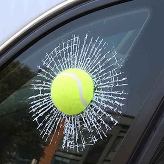 Creative 3D Funny Glass Sticker Tennis Baseball DIY Crazy Car Auto Supplies