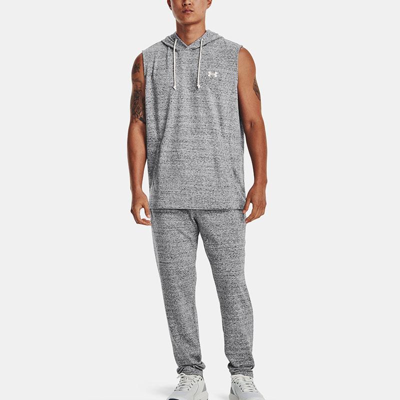 Under Armour Rival Casual Pants Men's Light Gray Moderate Straight Fit Pants 1376772-011