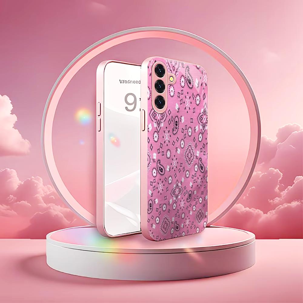 Изысканные узоры Чехол для телефона для Samsung Galaxy S26 S25 S24 S23 S22 FE Ultra Plus Встроенное стекло ощущение голой панели Женский стиль