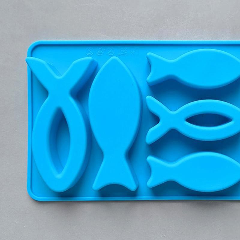 Silicone Mold Chocolate Gummy Diy Fish Shaped Cake Decoration Baking Utensils