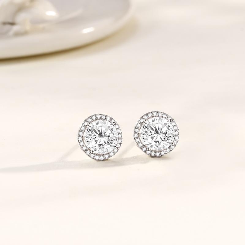 Серьги-гвоздики Super Flash Zircon Small, модные простые серьги в стиле нишевого дизайна