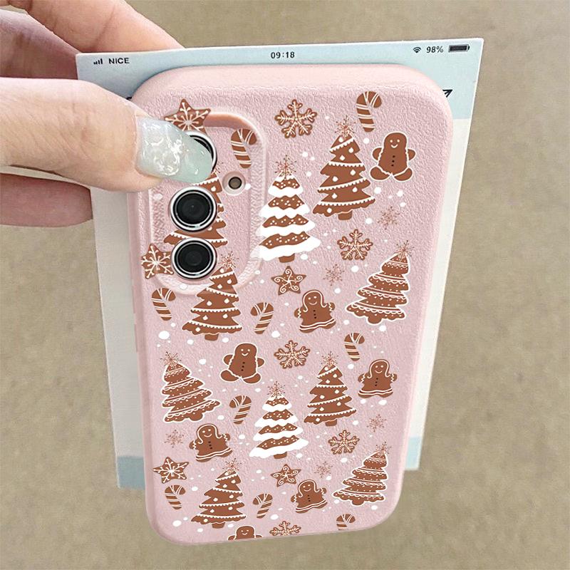Мини-чехол с рождественской елкой для Samsung Galaxy S25 S24 S22 Ultra S23 FE A17 A56 A36 A26 A55 A16 A15 A25 A54 5G Мягкий чехол для телефона из ТПУ