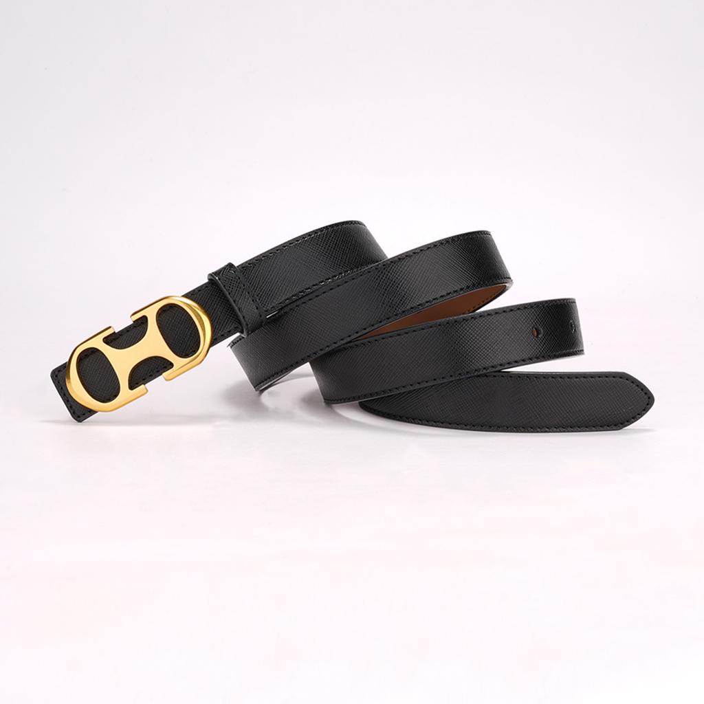 Новый женский ремень из натуральной кожи Двусторонний простой ремень Модный универсальный трендовый ремень из чистой коровьей кожи для девочек