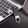 Металлический и кожаный брелок для ключей Поворотный крючок Пряжка USB-флешка Накопитель диск Черный