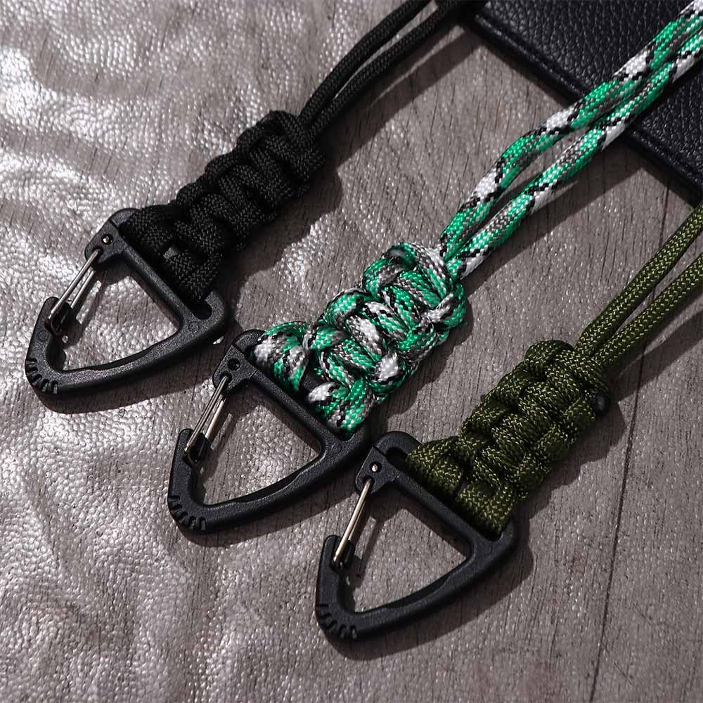 Key Lanyard Drop Rope Backpack Key Ring Hand-Woven Starp Nylon Lanyard Woven Paracord Keychain