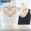 Нижнее белье из кружева с застежкой-пуговицей спереди, эластичные регулируемые бретели для женщин среднего и пожилого возраста, дышащий бюстгальтер больших размеров