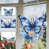 Acrylic Single-Side Butterfly Diamond Painting Hanging Pendant Animal Rhinestone Diamond Art Window Pendants for Home Wall Decor