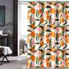 Mildew Proof Orange Peach Shower Curtain with Hook Bathroom Privacy Curtain  Dormitory