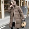 Fashion Winter Women's Long Parkas Hooded Thick Warm Jackets Elegant Loose Woman Coats