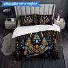 3PCS Ancient Egyptian Pharaoh Bedding Set,Including 1pc Duvet Cover And 2pcs Pillowcases Perfect for Bedroom, Dormitory, Fan Christmas gift