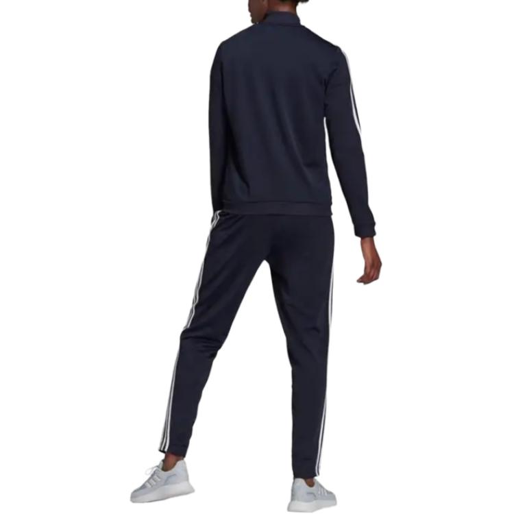 adidas Essentials 3-Stripes SS25 Спортивный костюм Primegreen Молния Удобная Спортивная Куртка с длинным рукавом Простой Модный Мягкий Комплект Повседневных Длинных Брюк H10155
