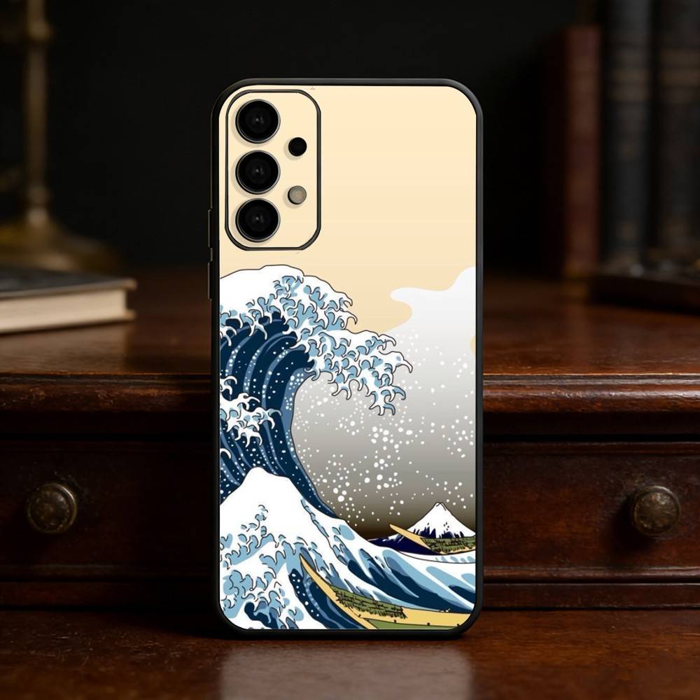 Great Wave Off K-Kanagawa phone Case For Samsung S25,24,21,22,23,30,Ultra,20,Plus,Fe,Lite,Note Soft Black Cover