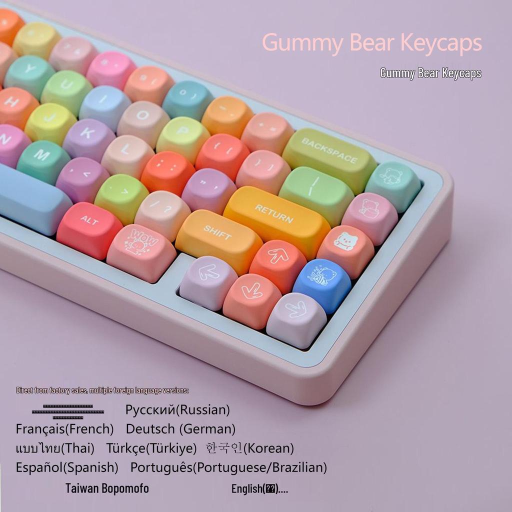 MOA Profile Gummy Bear PBT Двухцветная Сублимационная Непрозрачная Кастомная Клавиша для Механических Клавиатур