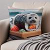 Funny italian brainrot create animals Cushion Cover Pillowcase Antidustmite Invisible Zipper Short Plush Sofa Cushion