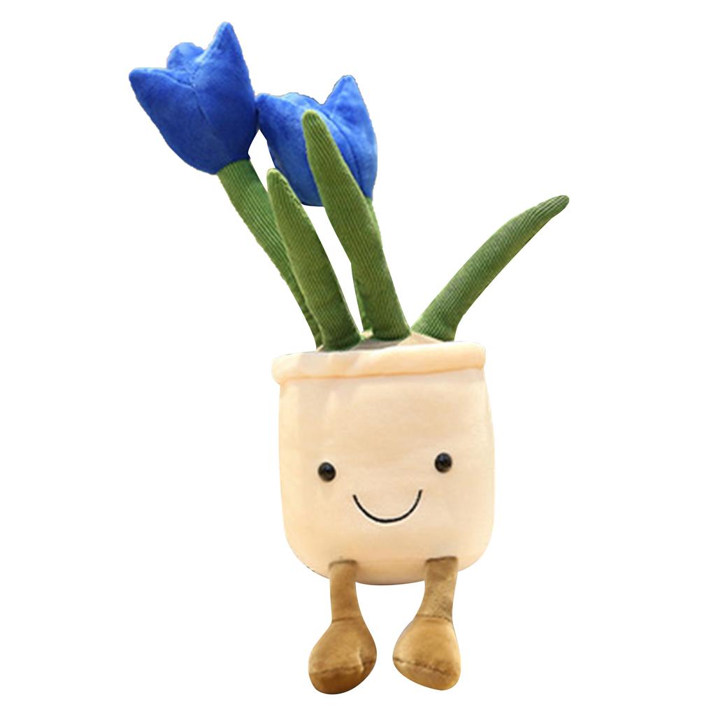 Tulip Plush Toy Good Resilience Odorless Cute Soft Fluffy Plant Ornament for Home Office Car Decor