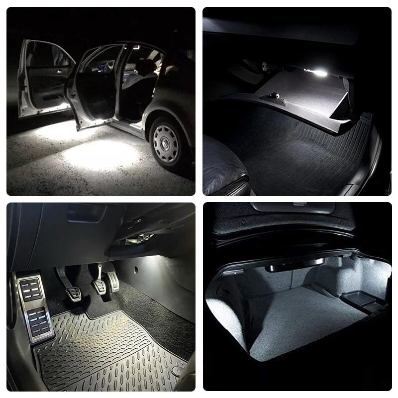 2 шт. Для Citroen C2 C3 C4 C5 C6 C8 DS3 Dispatch Saxo Xantia Xsara Picasso Белый светодиодный фонарь подсветки двери, ниши для ног, багажника