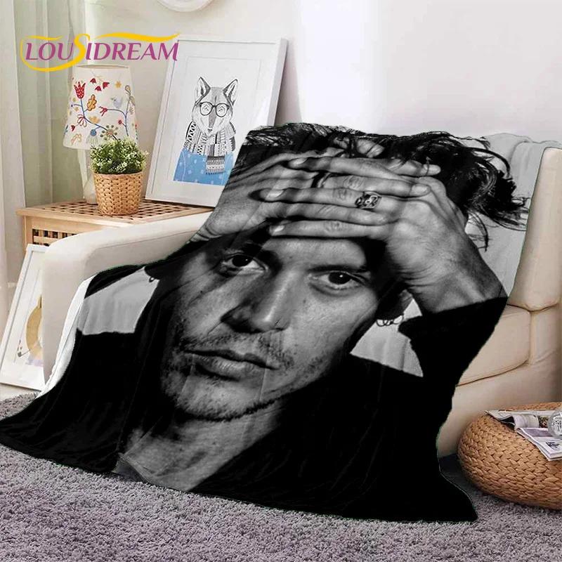 3D Printing Johnny Depp Star HD Soft Blankets,Keep Warm Throw Blanket Comfortable Blanket for Picnic Beds Sofa Home Bedroom Gift
