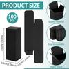 100pcs Paper Gift Storage Boxes Packaging Carton Boxes for Essential Oil Bottle Rectangle Black 3.2x3.2x9.2cm