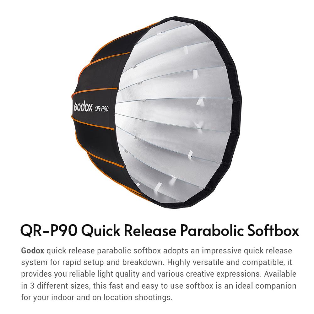 Профессиональный параболический софтбокс Godox 90 см, диффузор, крепление Bowens с сумкой для переноски для студии