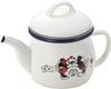Toyoho Mickey & Minnie Enamel Teapot (with Strainer) White Size: Approx. W18 D10.6 H12.5 MMJ-06