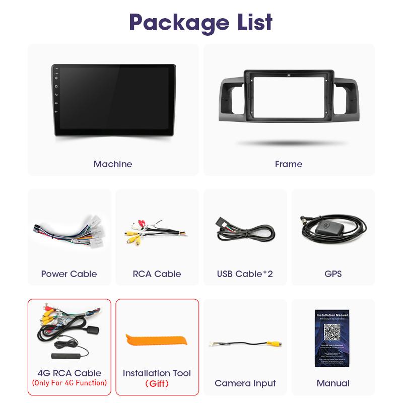 2 Din Android 12 автомобильный радиоприемник для Toyota Corolla E120 2000 - 2004 мультимедийный видеоплеер GPS 4G Carplay авто стерео DVD головное устройство