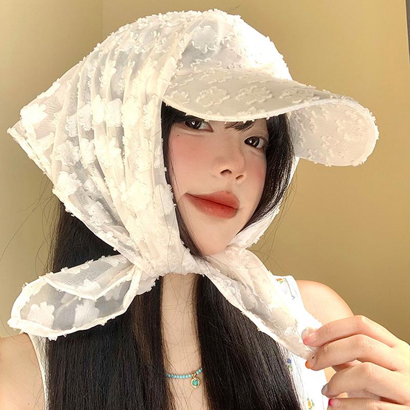 Милый кружевной цветочный платок шляпа для женщин и девочек пасторальный стиль летний треугольный шарф повязка на голову шляпа милые аксессуары для волос