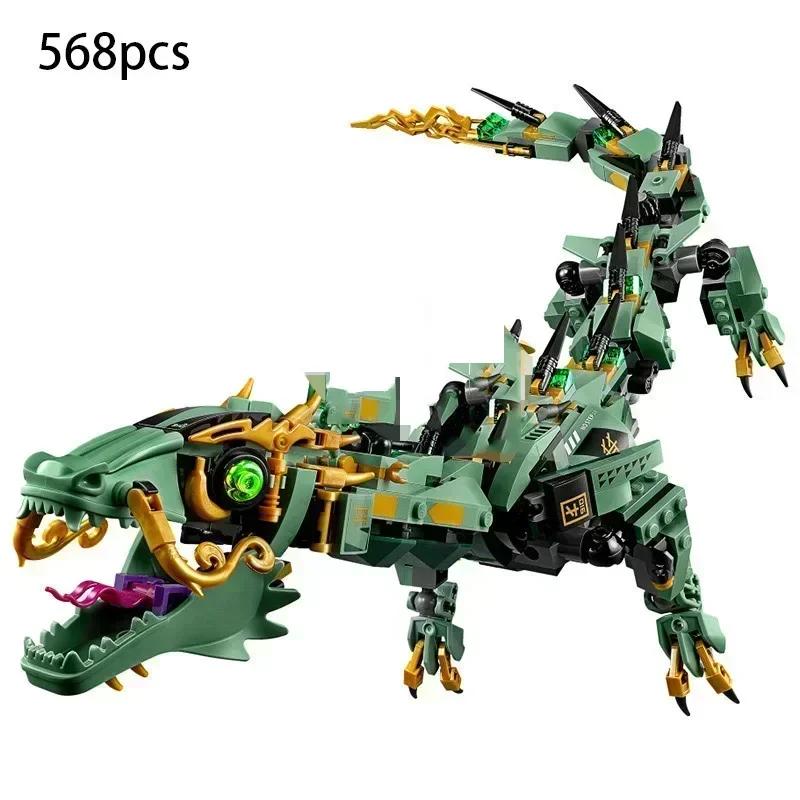 Строительные блоки Temple of Airjitzu and Dragon подходят для игрушек 70612 Ninja Blocks, детские развивающие игрушки для блоков Ninjagoabc