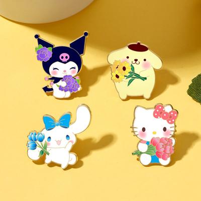 Красивые НОВЫЕ ГОРЯЧИЕ Японские Мультяшные Значки Sanrio Милый Киннаморолл Хелло Китти Булавки Аксессуары Долговечные Высокое Качество