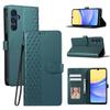 Leather Case For Samsung Galaxy A17/A26 5G/A16 5G/A16 4G 3D Rhombus Grid Imprinted Wallet Phone Cover with Lanyard