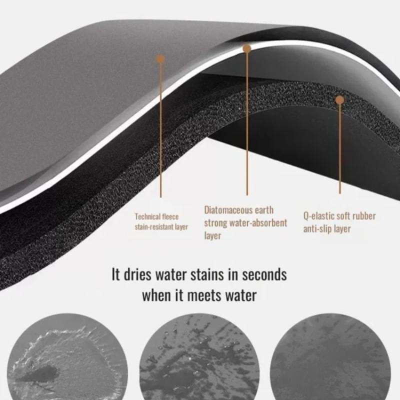 Коврик для ванной, Нескользящий впитывающий коврик для пола – Быстросохнущий силиконовый/диатомовый коврик для душа, туалета, ванной комнаты