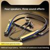 Four-speaker Wireless Bluetooth Headset Neck Hanging Neck In-ear Sports Super Endurance Noise Reduction