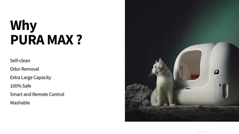 PETKIT PURA MAX Ящик для кошачьего туалета Автоматическое самоочищающееся приложение Глобальная версия Большой умный туалетный лоток Areneros Para Gato Кошачий туалет