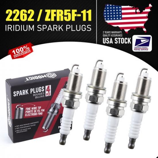 OEM Качество 4 шт. Подходят NGK 2262 / ZFR5F11 Стандартные иридиевые свечи зажигания, Склад в США