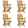 VidaXL Set of 4 Garden Chairs with Cushions, Patio Seats, Dining Chairs, Outdoor Patio Furniture, 3065619
