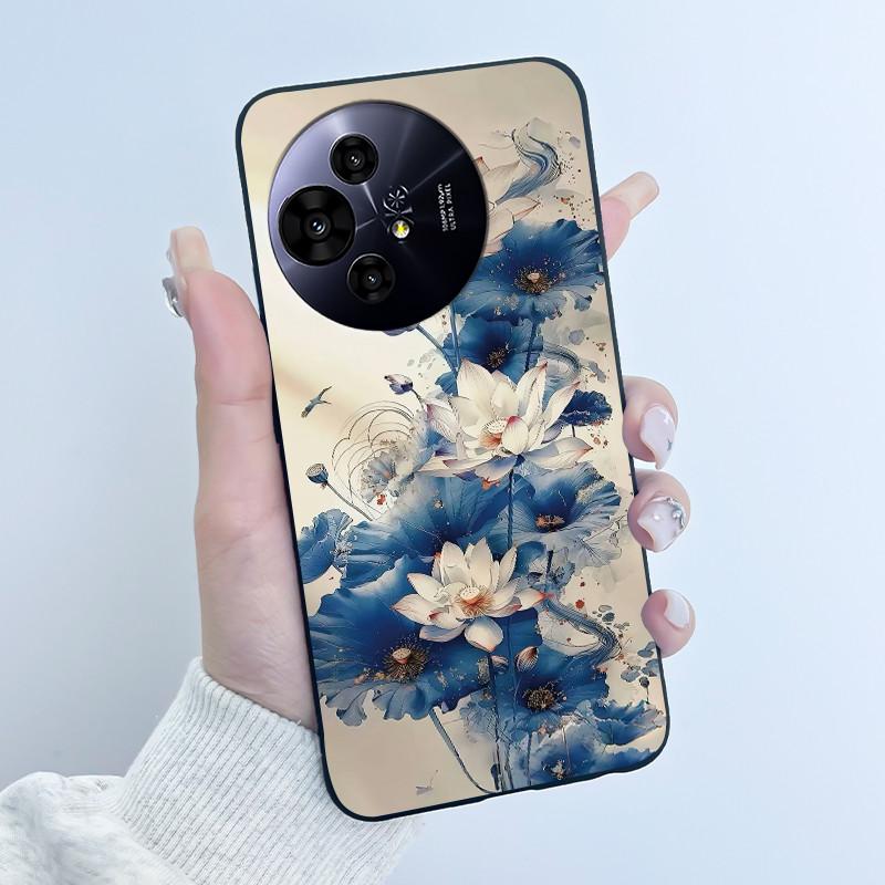 Чехол для TCL 50 NxtPaper 5G / 50 Pro NxtPaper 5G Чехол Роскошный Дракон Милый Крутой Мальчики Девочки Черный Матовый Мягкий Силикон Задняя Крышка