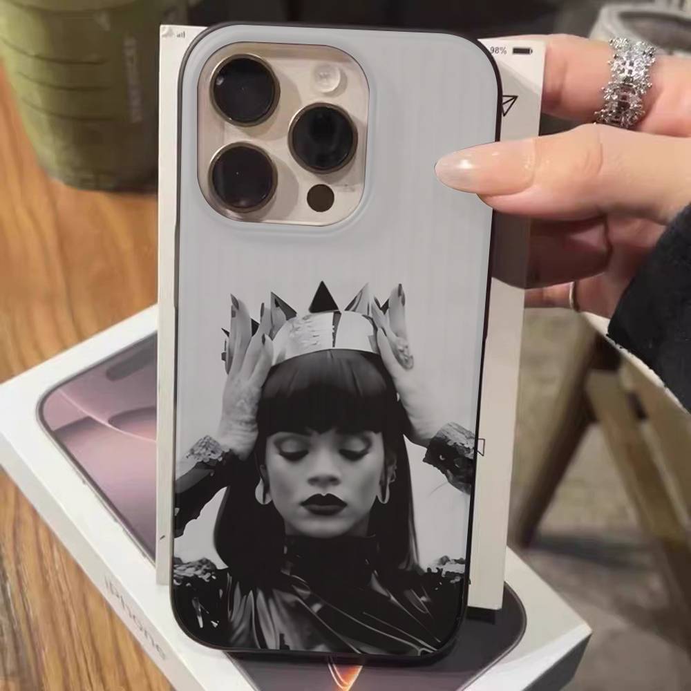 Рифленая поверхность Rihanna Для IPhone 17 16 15 14 13 12 11 16 Pro Max Plus Pro Нескользящий чехол для телефона