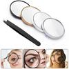 Portable 30X Magnifying Cosmetic Mirror Suction Cup Tweezers Included Portable Magnifier Makeup Mirror for Travel