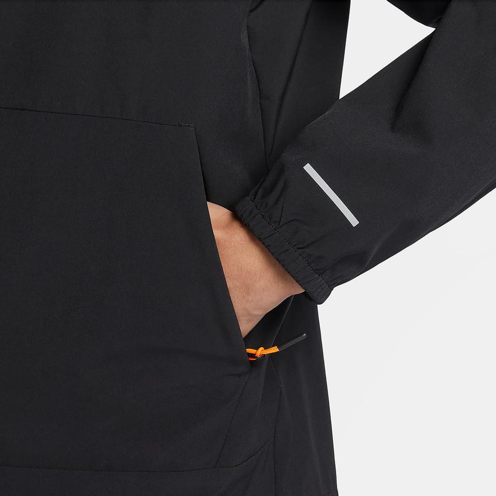 Nike Куртка с капюшоном и принтом в виде букв Wellness Casual Sport с упаковываемым дизайном, мужские куртки черного цвета FV3970-010