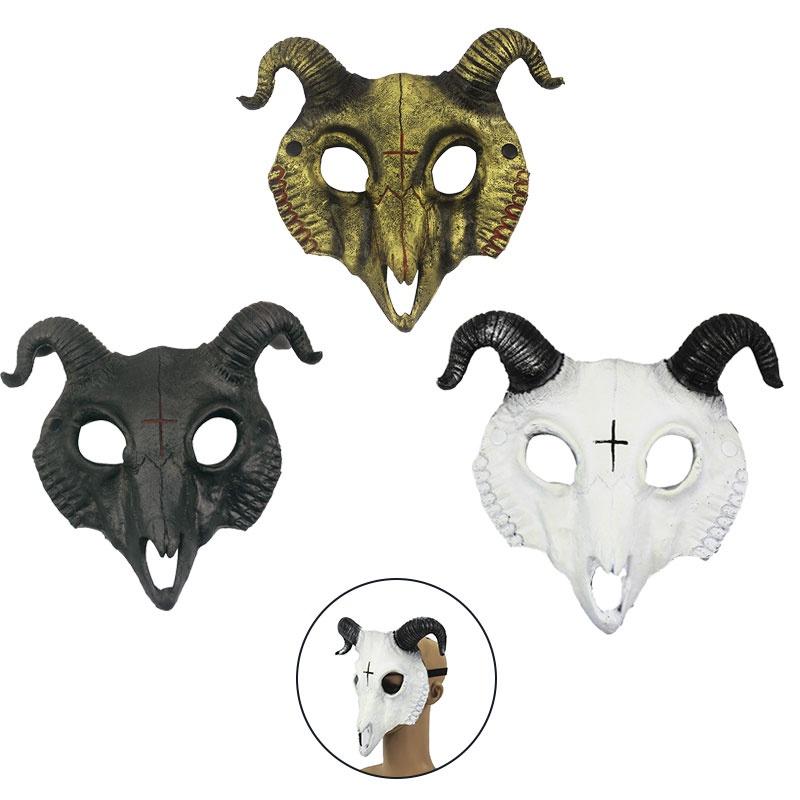Маска козла для вечеринок на Хэллоуин и карнавал Высококачественная ПУ маска животного