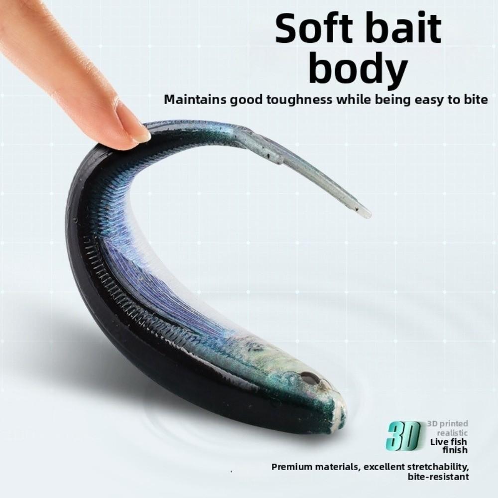 3D Design Soft Fishing Lure 11g Weight Scissor Tail Bait Live Painting Fishing Lure Sea Fishing