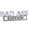 BAD ASS Metal Car Stickers Car Bumper Leaf Plate Logo Zinc Alloy EDITION Body Decal Automotive Exterior Modification Accessories