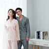 Хлопковый пижамный комплект из двойной марли в стиле Muji - Однотонный, Японский дизайн, Парный