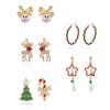 Christmas  Tree Xmas Drop Dangle Stud Snowman Xmas Earrings Santa Claus Earrings  Christmas Jewelry