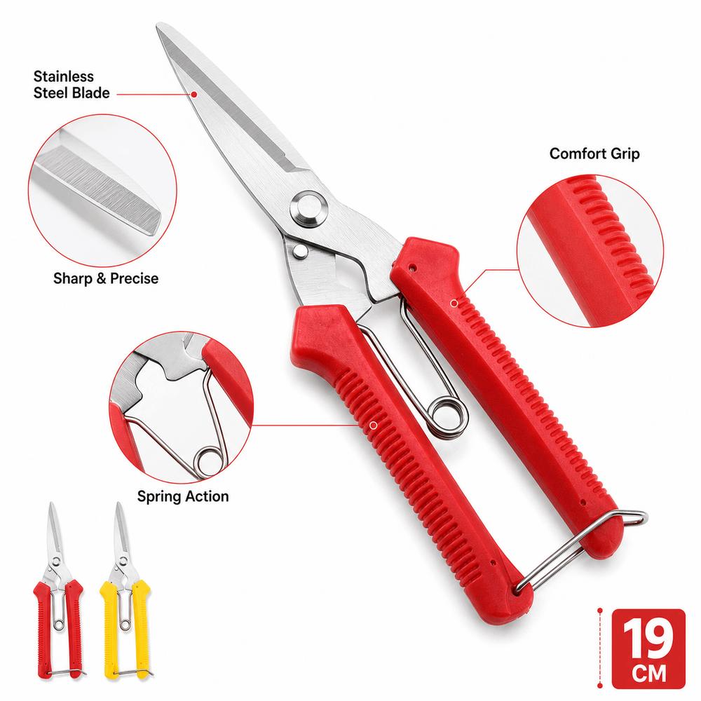 Stainless Steel Gardening Pruning Shears Precision Cutting Hand Pruner Branch Shears Fruit Tree