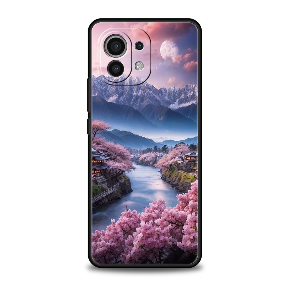 Розовый горный закат Чехол для телефона для Xiaomi Mi 17 Pro Max 15 14 13 12 11 Ultra 15T 14T 13T 12T 11T Pro Lite Мягкий ТПУ корпус