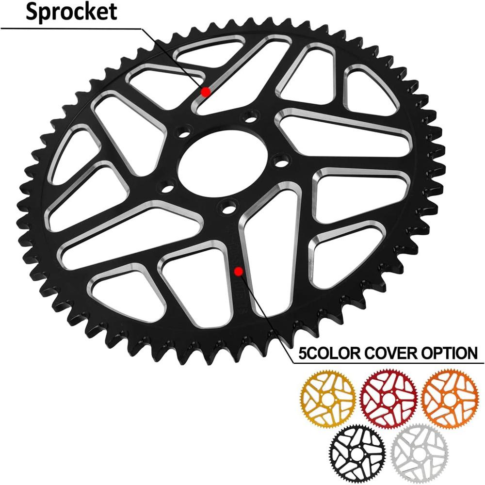 Звездочка из алюминиевого сплава 58T для электробайка Sur Ron Surron Light Bee S/X, черный