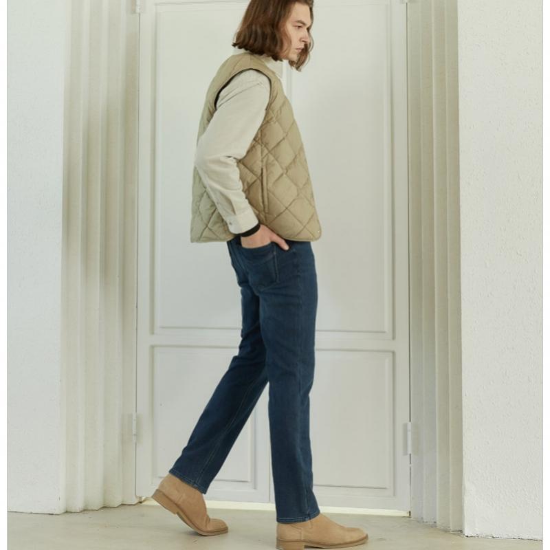 Bang Bang Men S Polar Fleece Lycra Bonded Denim Indigo