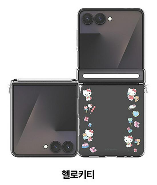 Корейский прозрачный чехол Hello Kitty & Friends для Samsung Z Flip 7