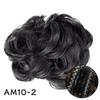 Synthetic Claw Chignon Curly Hair Bands Messy Bun Hairpiece for Women Natural Fake False Hair Heat Resistant Black